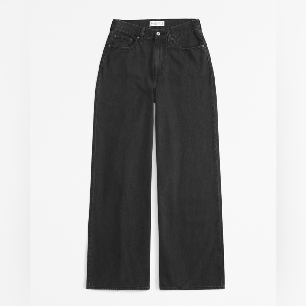 Abercrombie & Fitch Curve Love Wide Leg High Rise Jeans Size 24 Short